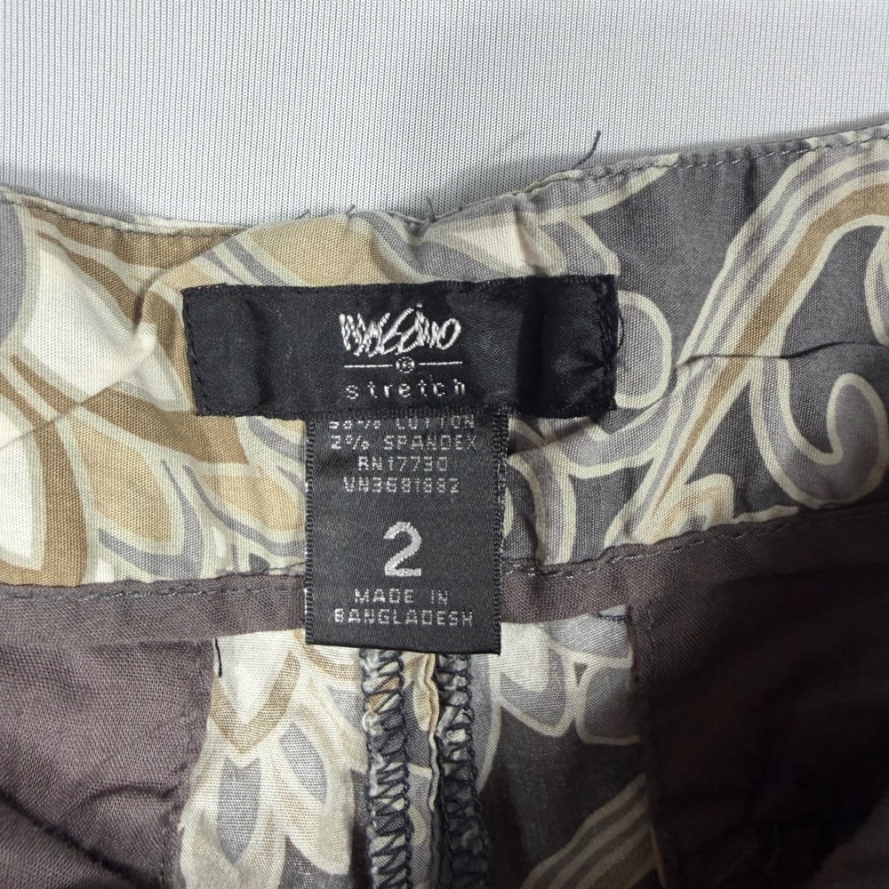 Vtg Y2K Mossimo Low Rise Floral Damask Shorts Sz 2 Stretch Cuffed Festival Boho - Picture 3 of 6